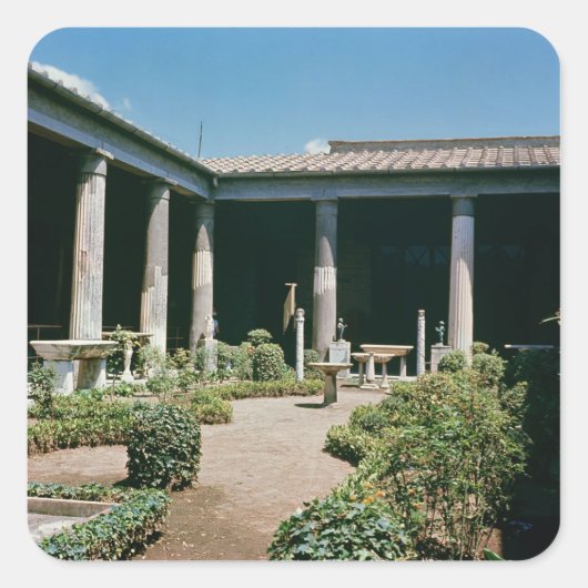 Das Atrium, Haus des Vettii Quadratischer Aufkleber (Vorderseite)