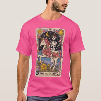 Das Audacity-Skelett auf Unicornarot-Design-Gesche T-Shirt