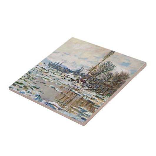 Das Aufbrechen des Eises von Claude Monet Fliese (Seite)