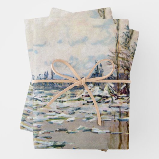 Das Aufbrechen des Eises von Claude Monet Geschenkpapier Set (Beispiel)
