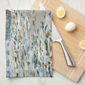 Das Aufbrechen des Eises von Claude Monet Geschirrtuch (Viertel Falte)