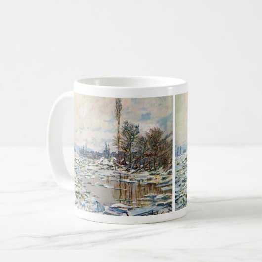 Das Aufbrechen des Eises von Claude Monet Kaffeetasse (Vorderseite Links)