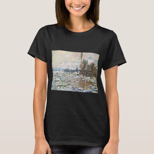 Das Aufbrechen des Eises von Claude Monet T-Shirt (Vorderseite)