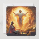 Das Auferstehungslicht: Jesus Christus aufersteht Feiertagskarte (Vorderseite)