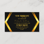 Das auffallende Schwarz-Orange-Shimmer mit Logo Visitenkarte (Rückseite)