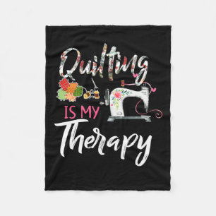 Das Aufhören ist meine Therapie   Funny Gift Quilt Fleecedecke