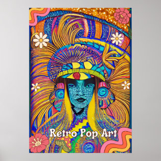 Das aufregende Kunst-Design-Poster des 60er-Pops Poster