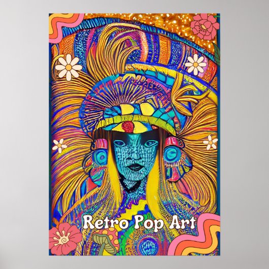 Das aufregende Kunst-Design-Poster des 60er-Pops Poster (Vorne)