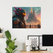 Das aufrufende, matte Poster (Heimbüro)