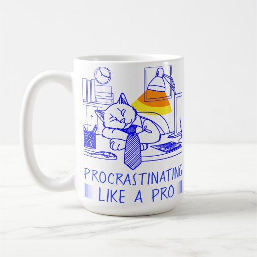 Das Aufschieben wie ein Pro (blau) Kaffeetasse (Links)