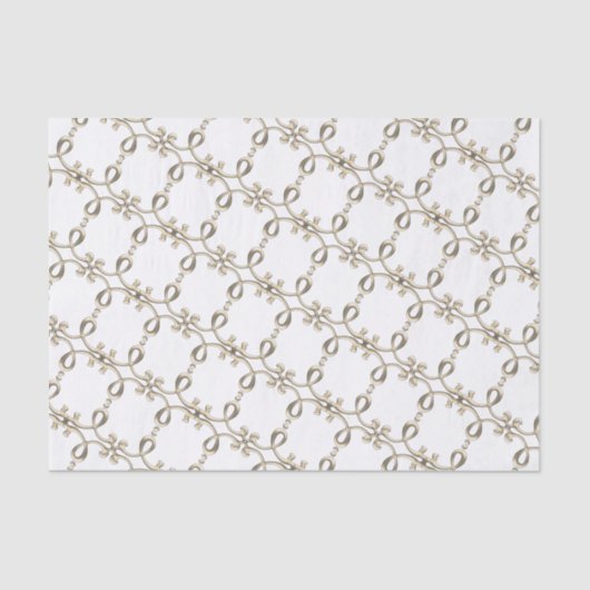 Das aufwändige Design der Metallschleife aus dem 1 Seidenpapier (Vorderseite)