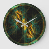 Das Auge der Jungle Abstrakt Art Runde Große Wanduhr (Vorderseite)