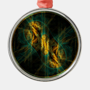 Das Auge der Jungle Abstrakt Art Runde Ornament Aus Metall