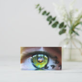 Das Auge des Beholder Soap Dispenser und Toothbr Visitenkarte (Stehend Vorderseite)