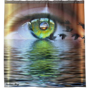 Das Auge des Betrachters Duschvorhang