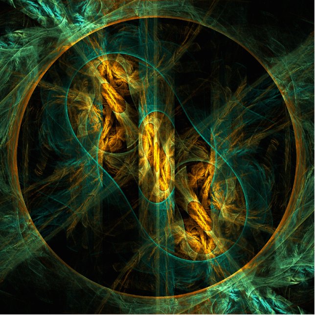 Das Auge des Dschungels Abstrakte Kunst Freistehende Fotoskulptur (Vorne)