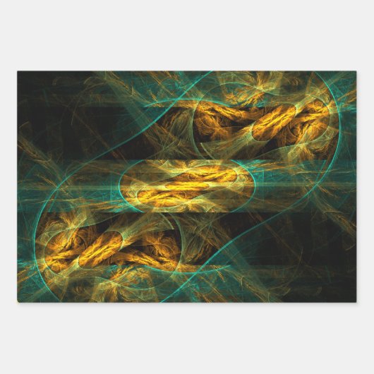 Das Auge des Dschungels Abstrakte Kunst Geschenkpapier Set (Vorderseite)