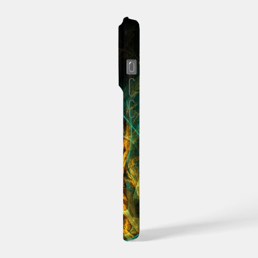 Das Auge des Dschungels Abstrakte Kunst iPhone Hülle (Linke Seite)