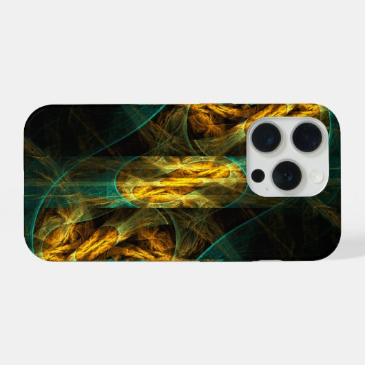 Das Auge des Dschungels Abstrakte Kunst iPhone Hülle (Rückseite (Horizontal))