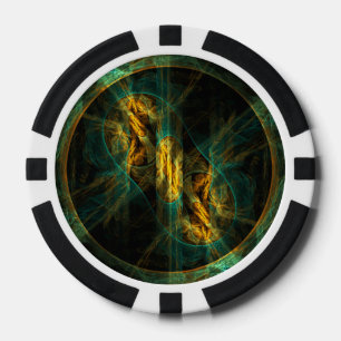 Das Auge des Dschungels Abstrakte Kunst Pokerchips