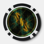 Das Auge des Dschungels Abstrakte Kunst Pokerchips (Rückseite)