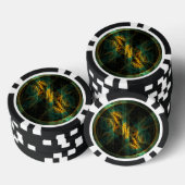 Das Auge des Dschungels Abstrakte Kunst Pokerchips (Stapel)