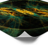 Das Auge des Dschungels Abstrakte Kunst Poster (Ecke)