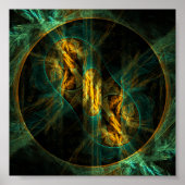 Das Auge des Dschungels Abstrakte Kunst Poster (Vorne)