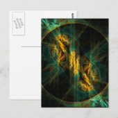 Das Auge des Dschungels Abstrakte Kunst Postkarte (Vorne/Hinten)