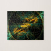 Das Auge des Dschungels Abstrakte Kunst Puzzle (Horizontal)