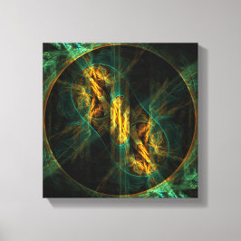 Das Auge des Dschungels Abstrakte Kunst Schwarz un Leinwanddruck