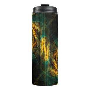 Das Auge des Dschungels Abstrakte Kunst Thermosbecher