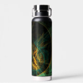 Das Auge des Dschungels Abstrakte Kunst Trinkflasche (Rückseite)