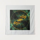 Das Auge des Dschungels Abstrakte Kunst Wandteppich (Vorderseite (Horizontal))