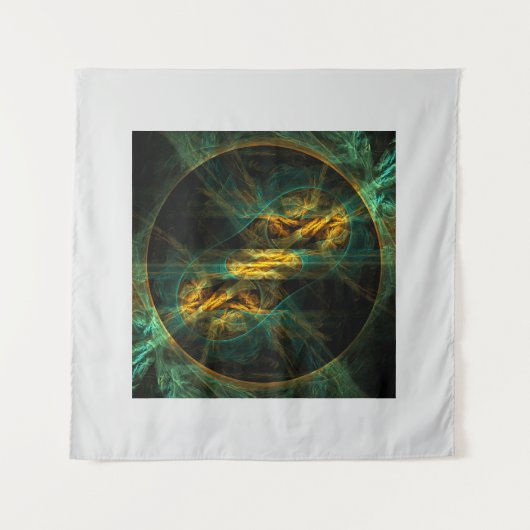 Das Auge des Dschungels Abstrakte Kunst Wandteppich (Vorderseite (Horizontal))