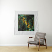 Das Auge des Dschungels Abstrakte Kunst Wandteppich (Beispiel)