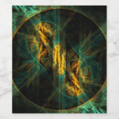 Das Auge des Dschungels Abstrakte Kunst Weinetikett (Einzelnes Label)