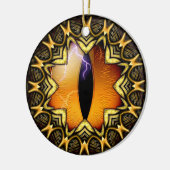 Das Auge des goldenen Drachen Keramik Ornament (Links)