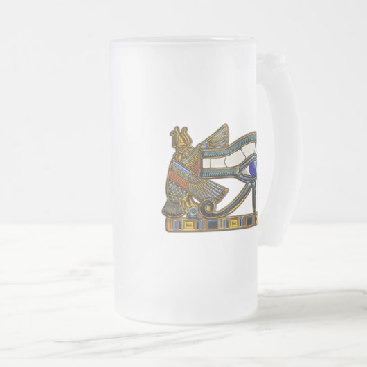 Das Auge des Horus Mattglas Bierglas (VorderseiteRechts)
