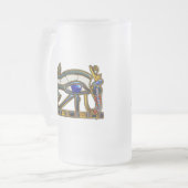 Das Auge des Horus Mattglas Bierglas (Vorderseite Links)
