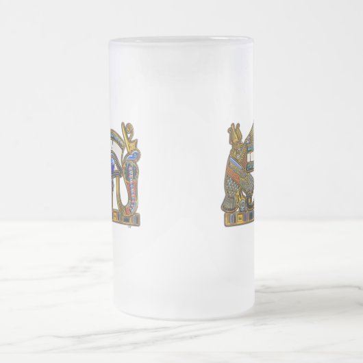 Das Auge des Horus Mattglas Bierglas (Mittel)