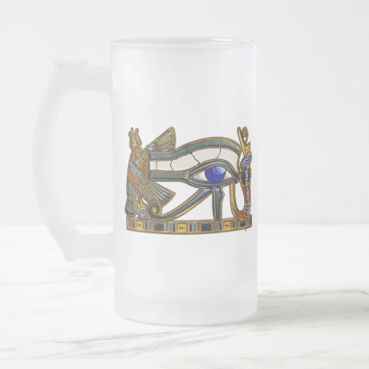 Das Auge des Horus Mattglas Bierglas (Links)