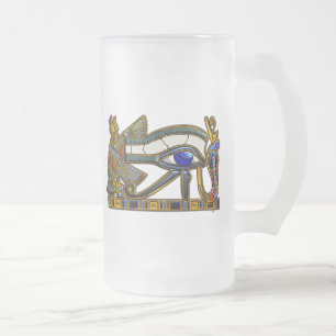 Das Auge des Horus Mattglas Bierglas