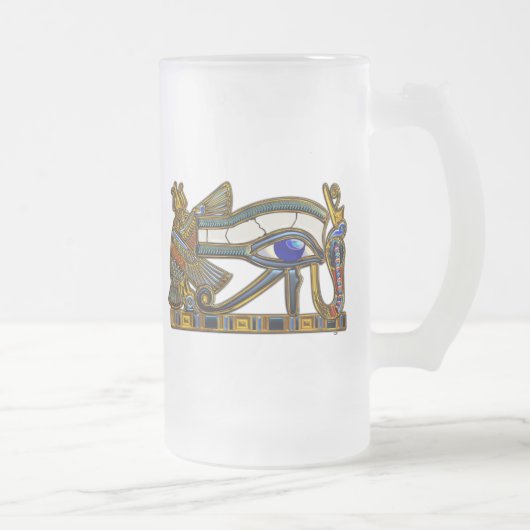 Das Auge des Horus Mattglas Bierglas (Rechts)