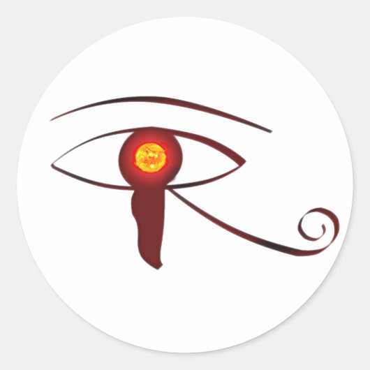 Das Auge des Horus Runder Aufkleber (Vorderseite)