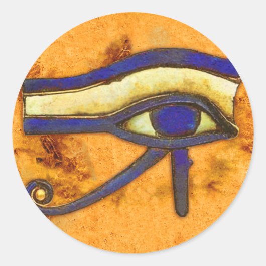 Das Auge des Horus Runder Aufkleber (Vorderseite)