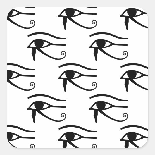 Das Auge des Horusmusters Quadratischer Aufkleber (Vorderseite)