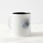 Das Auge des Hurrikans Rita Zweifarbige Tasse (Vorderseite Links)