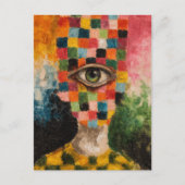 Das Auge des surrealen Single Postkarte (Vorderseite)