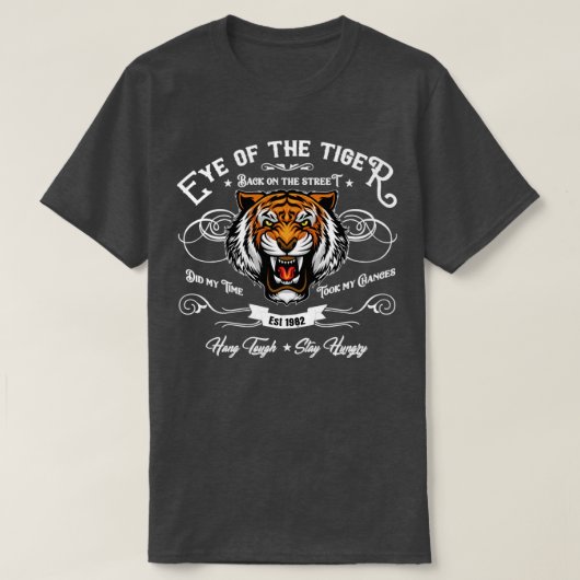 Das Auge des Tiger Rocky T-Shirt (Design vorne)